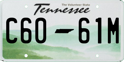 TN license plate C6061M