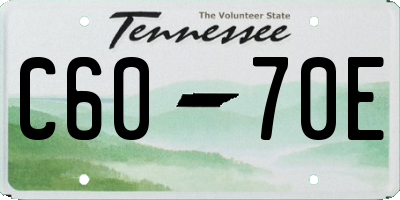 TN license plate C6070E