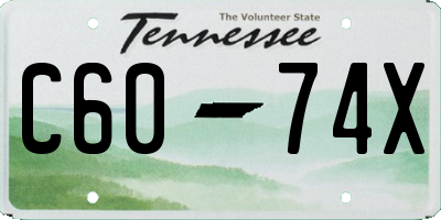 TN license plate C6074X