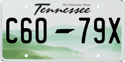 TN license plate C6079X