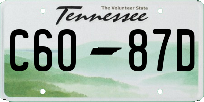 TN license plate C6087D