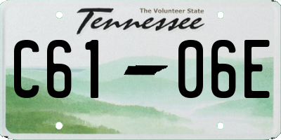 TN license plate C6106E