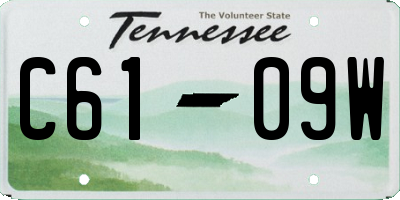 TN license plate C6109W