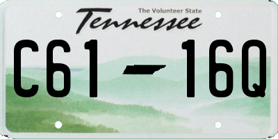 TN license plate C6116Q