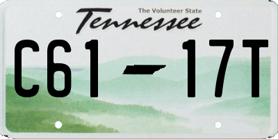 TN license plate C6117T