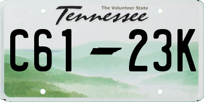 TN license plate C6123K