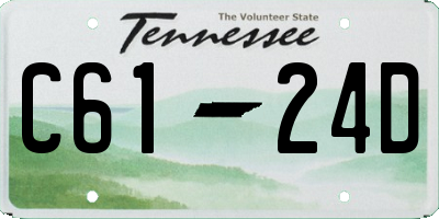 TN license plate C6124D