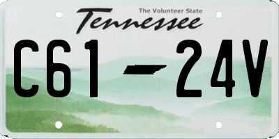 TN license plate C6124V