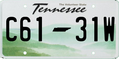 TN license plate C6131W