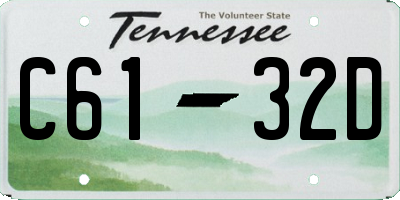 TN license plate C6132D