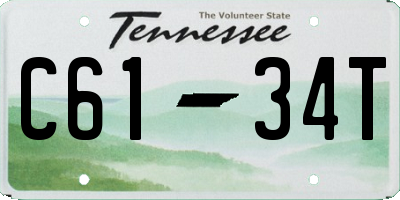 TN license plate C6134T