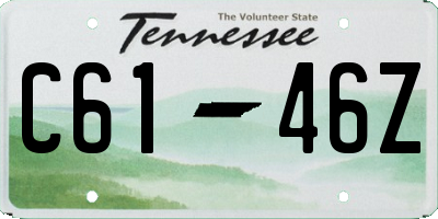 TN license plate C6146Z