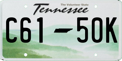 TN license plate C6150K