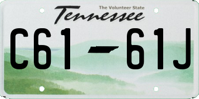 TN license plate C6161J