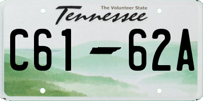 TN license plate C6162A