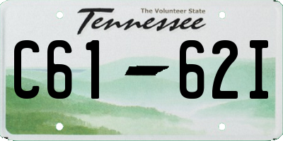 TN license plate C6162I
