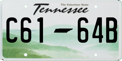 TN license plate C6164B