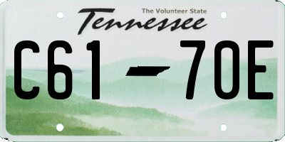 TN license plate C6170E