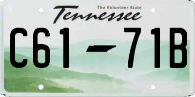 TN license plate C6171B