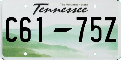 TN license plate C6175Z