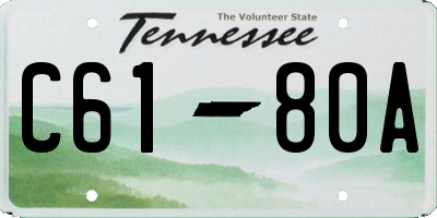 TN license plate C6180A