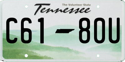 TN license plate C6180U