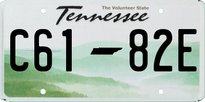 TN license plate C6182E
