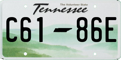 TN license plate C6186E