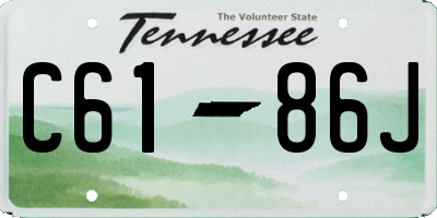 TN license plate C6186J