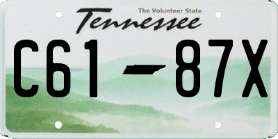 TN license plate C6187X