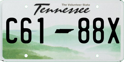 TN license plate C6188X