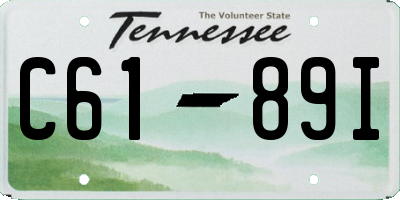 TN license plate C6189I