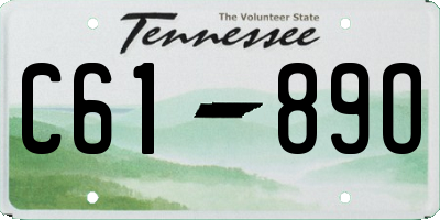 TN license plate C6189O