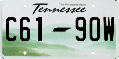 TN license plate C6190W