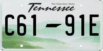 TN license plate C6191E