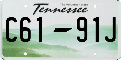 TN license plate C6191J