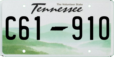 TN license plate C6191O