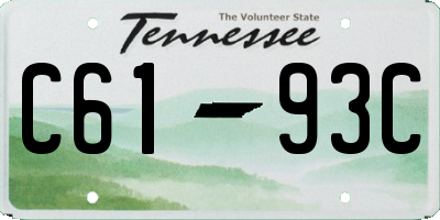 TN license plate C6193C