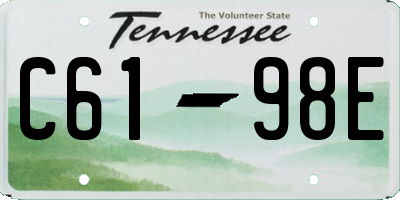 TN license plate C6198E
