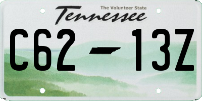 TN license plate C6213Z