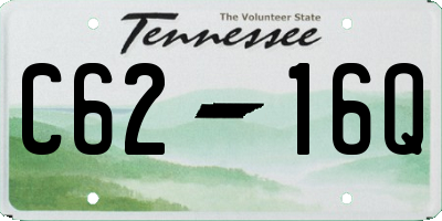 TN license plate C6216Q