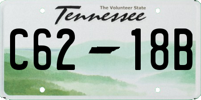 TN license plate C6218B