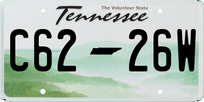 TN license plate C6226W
