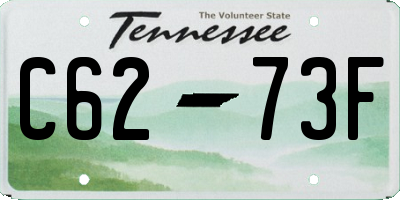 TN license plate C6273F