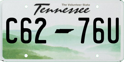 TN license plate C6276U