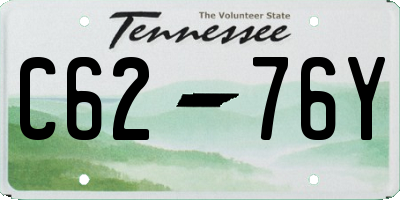 TN license plate C6276Y