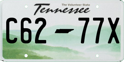 TN license plate C6277X