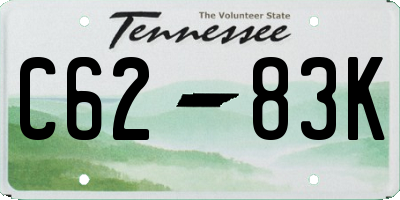 TN license plate C6283K