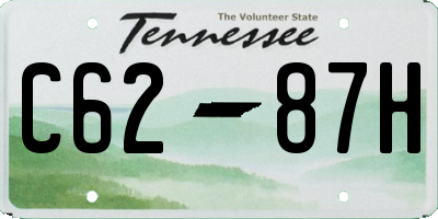 TN license plate C6287H