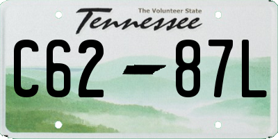 TN license plate C6287L